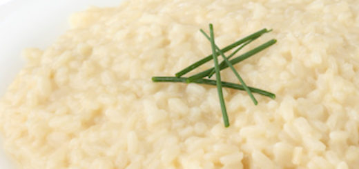 traditional italian dish - risotto - isolated white