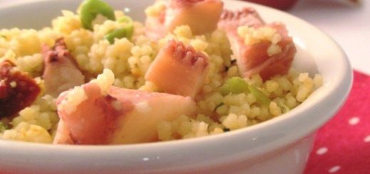 insalata di cous cous con polipo e limone femminello del gargano igp